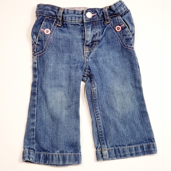 Geniune Kids Blue Jeans Size 12M Adjustable Waist - Picture 1 of 4